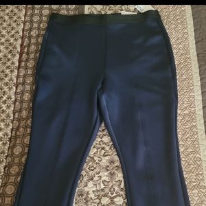 Nine West elastic waist stretch navy pants
